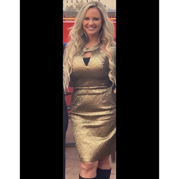 Beautiful Gold Cocktail Dress - Picture 1 of 4